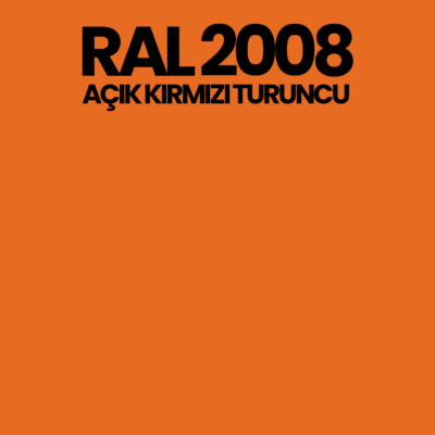 RAL 2008 Açık Kırmızı Turuncu Bright Red Orange